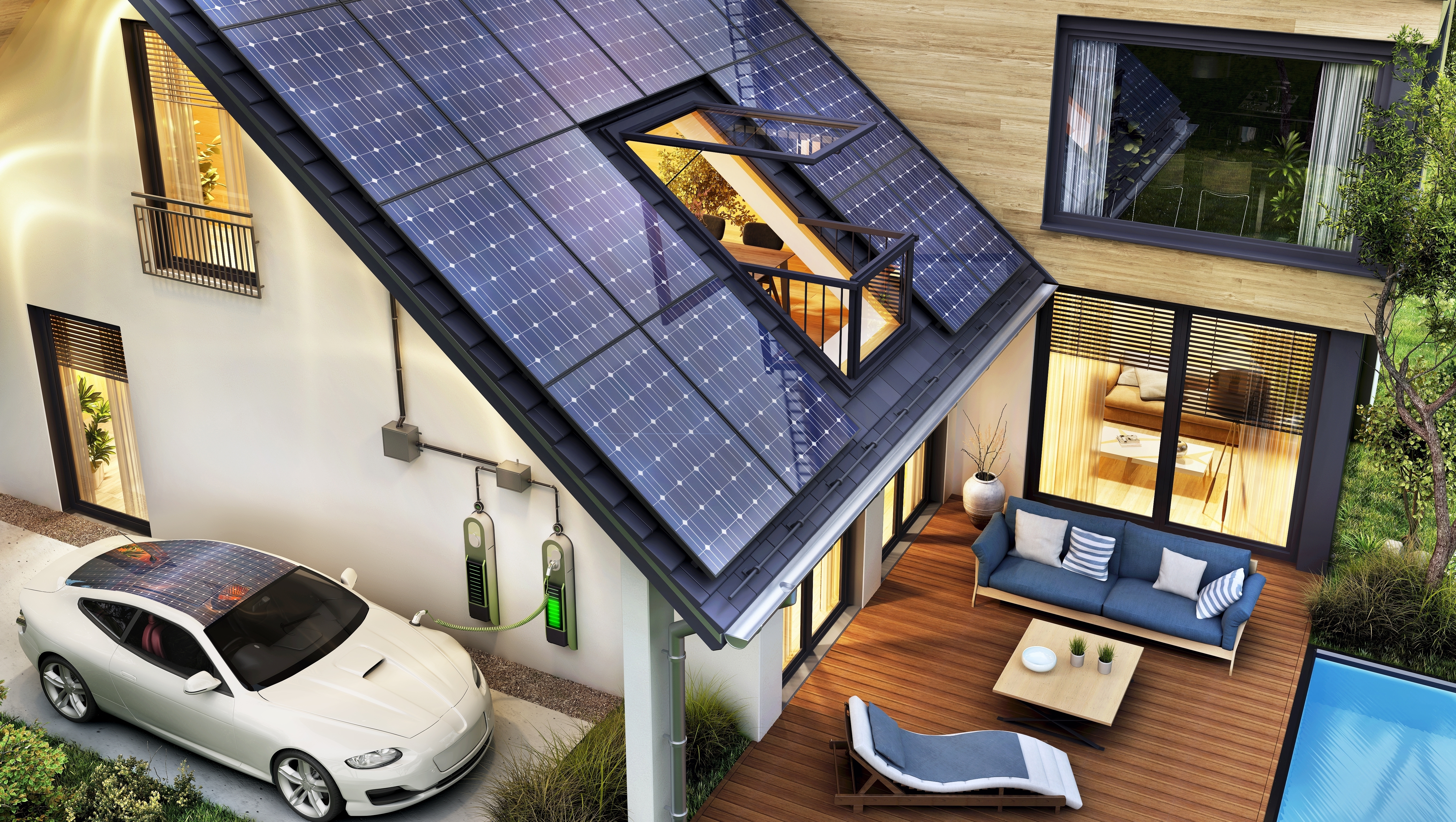Home with panels