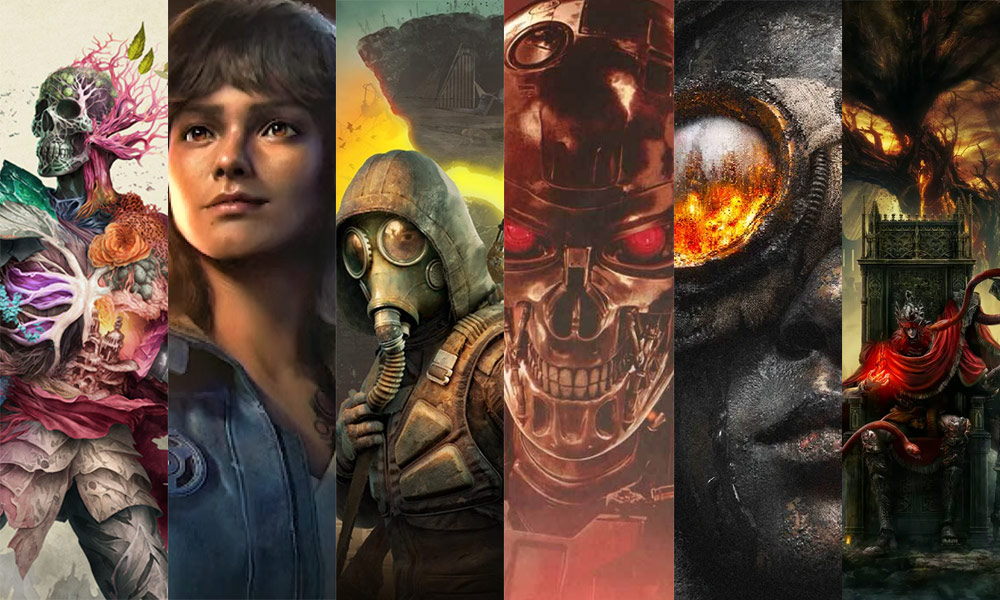 A graphic with several characters from games that are coming in 2024