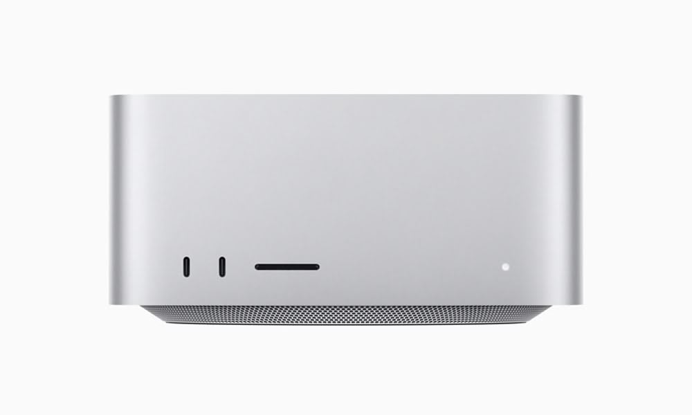 The front panel of a mac studio