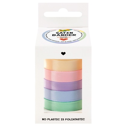 Folia Κορδέλες Satin σε 5 Pastel αποχρώσεις