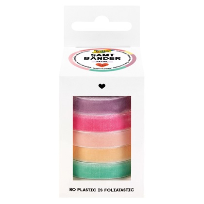 Folia Κορδέλες Velvet σε 5 Pastel αποχρώσεις