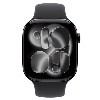 Apple Watch Series 11 46mm Jet Black with Black Sport Band M/L