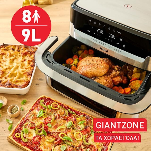 Tefal Φριτέζα Αέρος EY922DE0 Dual Easy Fry Flex