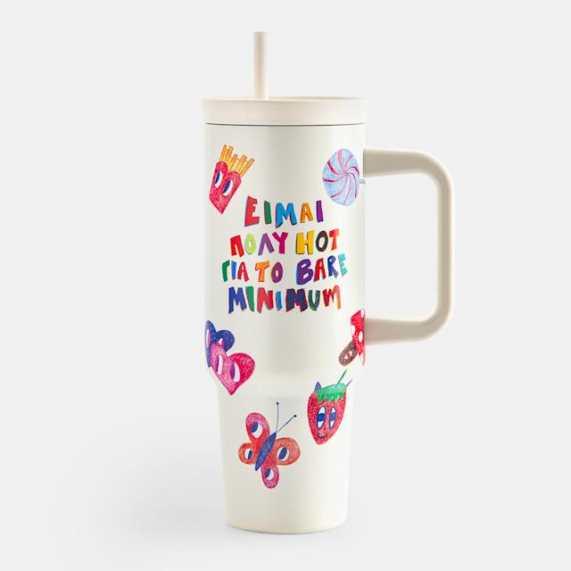 Sentio Παγουρι Με Καλαμακι Fipster Beige 1200ml