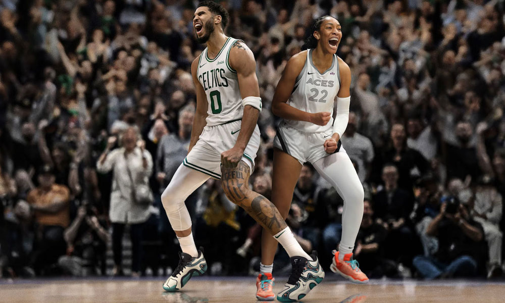 NBA Players, male and female, looking happy and ready to play