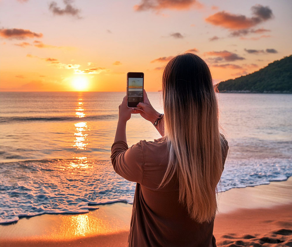 Golden Hour Sunset Captured WIth Smartphone 
