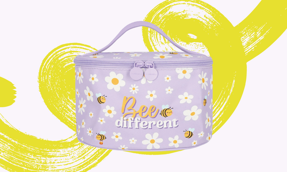 Legami Bee beauty products caboose bag