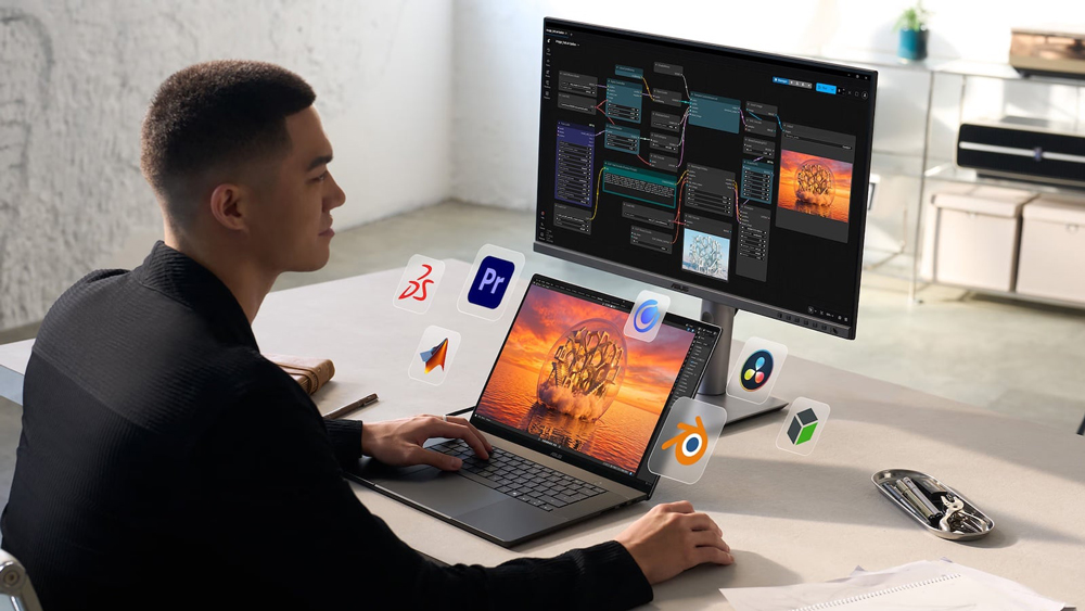 With up to 128 GB unified memory, ProArt P16 is built for demanding creative and AI workloads, from large-model inference to complex multitasking.