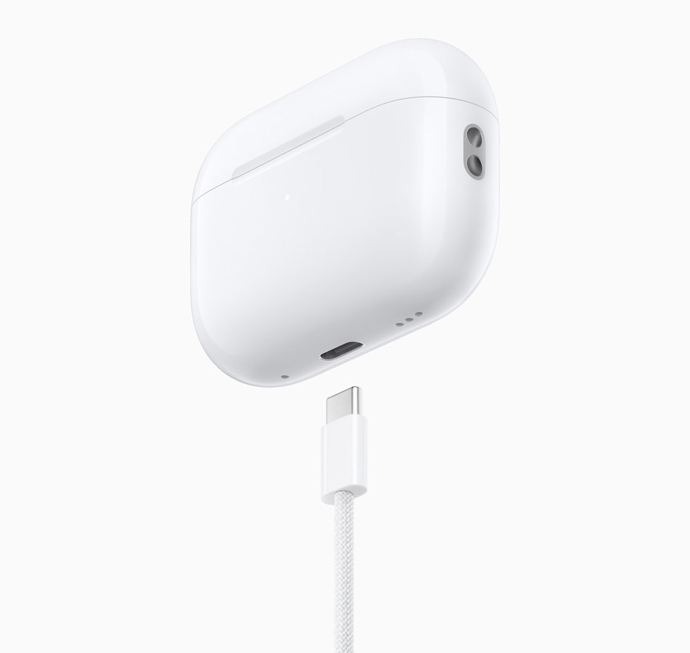 AirPods Pro (2nd generation) continue to revolutionize personal audio by delivering incredible sound quality, up to double the Active Noise Cancellation of their predecessor, an advanced Transparency mode, a more immersive Spatial Audio experience, and an expanded range of ear tip sizes for an even better fit.