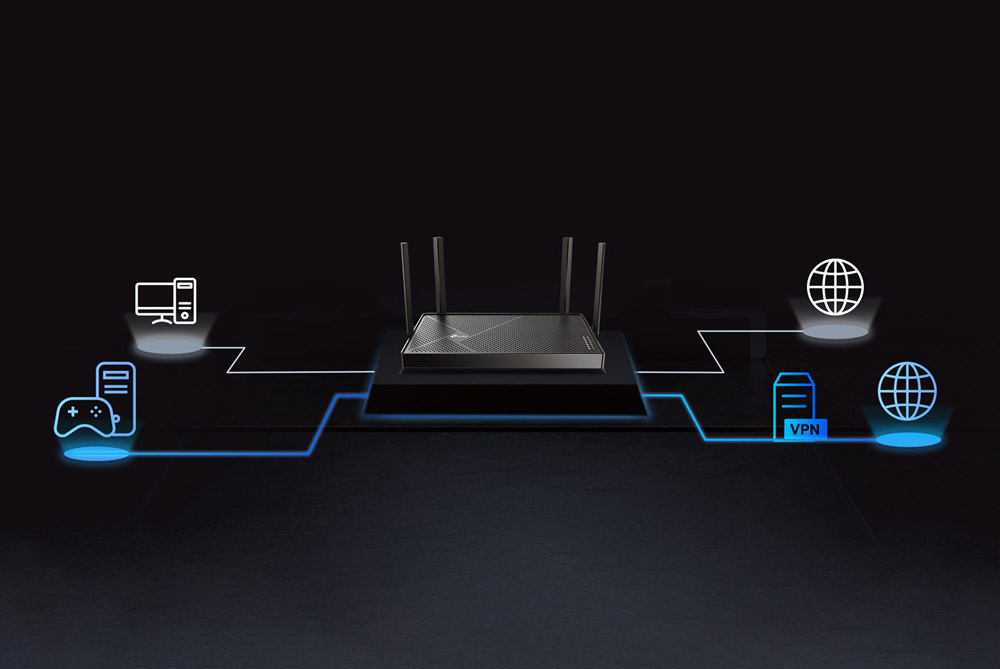 1× 2.5 Gbps WAN port, 1× 2.5 Gbps LAN port and 3× 1 Gbps LAN ports offer high-speed data transmissions