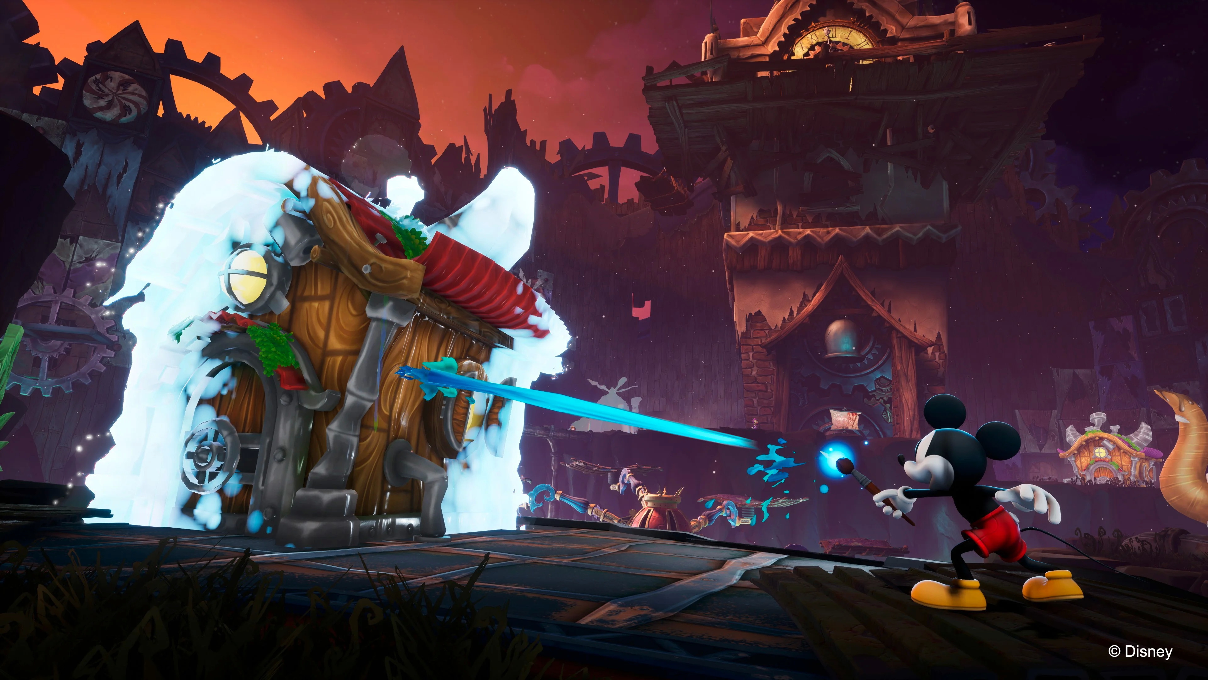 Scene from Epic Mickey rebrushed recreating a house