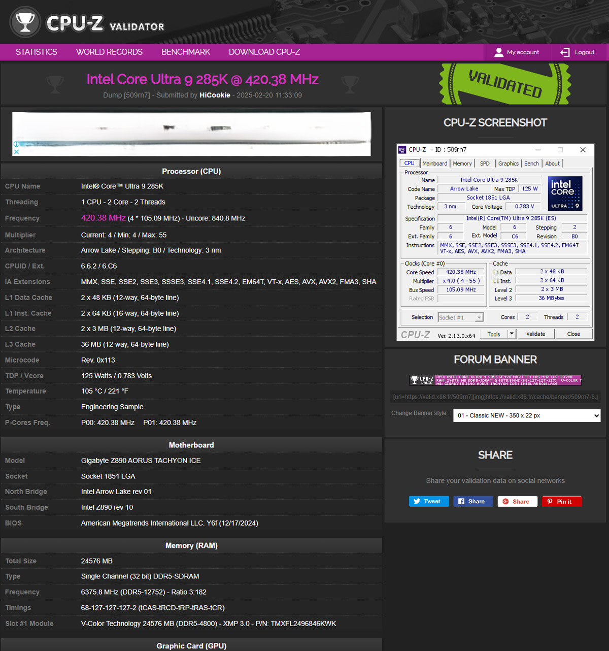 CPU-Z Validator