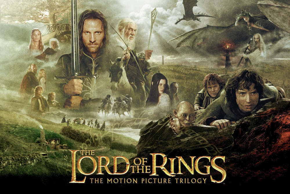 The Lord of the Rings is a trilogy of epic fantasy adventure films directed by Peter Jackson, based on the novel The Lord of the Rings by British author J. R. R. Tolkien. The films are subtitled The Fellowship of the Ring, The Two Towers, and The Return of the King.
