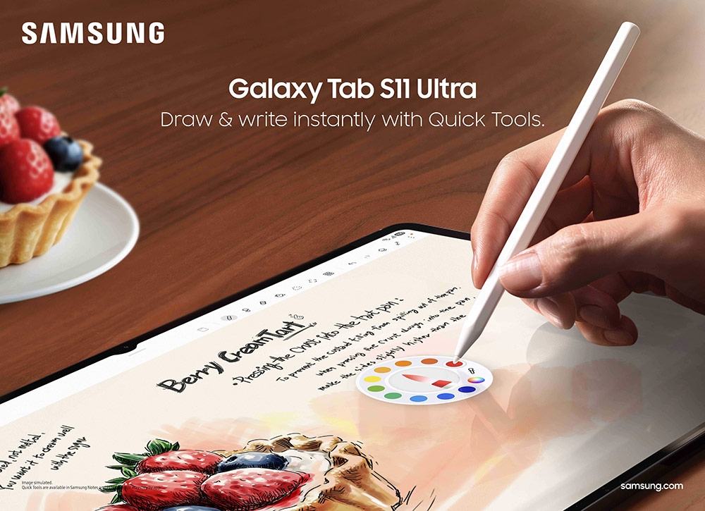 With upgraded Samsung DeX and a redesigned S Pen, the Galaxy Tab S11 Ultra supports focused multitasking and seamless workflows, while also enabling creative expression in a sleek, portable form.