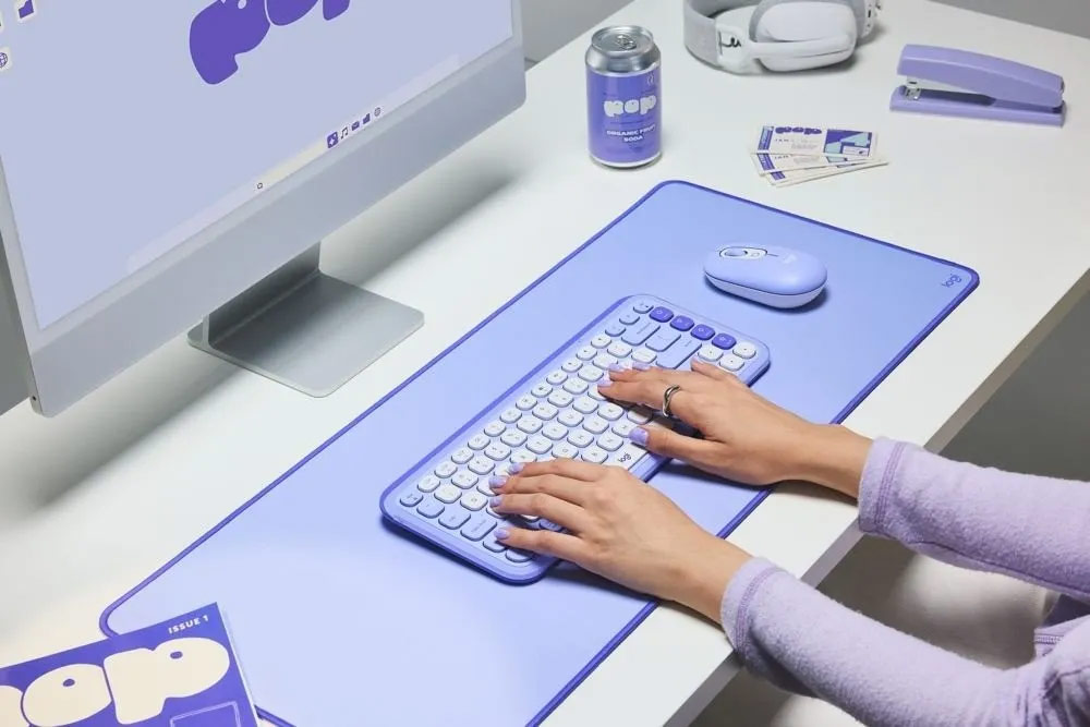 POP Icon Keys’s contoured, low-profile keys offer responsive, hushed, and instantly familiar typing. The keyboard’s fresh colors, transparent finishing, and sleek silhouette will enhance and personalize any desk, wherever you get work done.