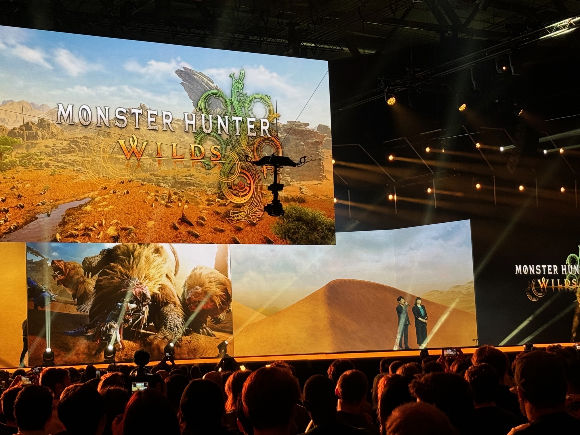Monster Hunter Wilds on stage of ONL live 2024