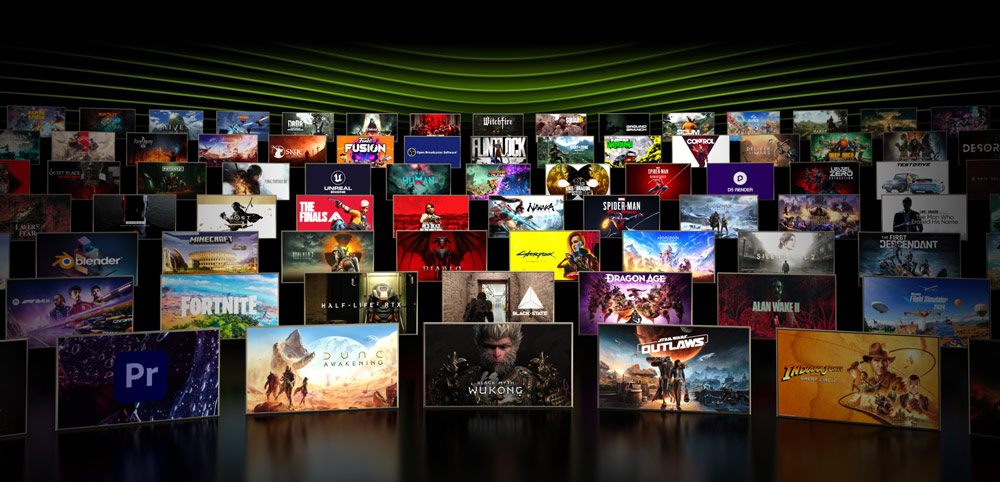 RTX is the most advanced platform for full ray tracing and neural rendering technologies that are revolutionizing the ways we play and create. Over 700 games and applications use RTX to deliver realistic graphics and incredibly fast performance with cutting-edge AI features like DLSS Multi Frame Generation.