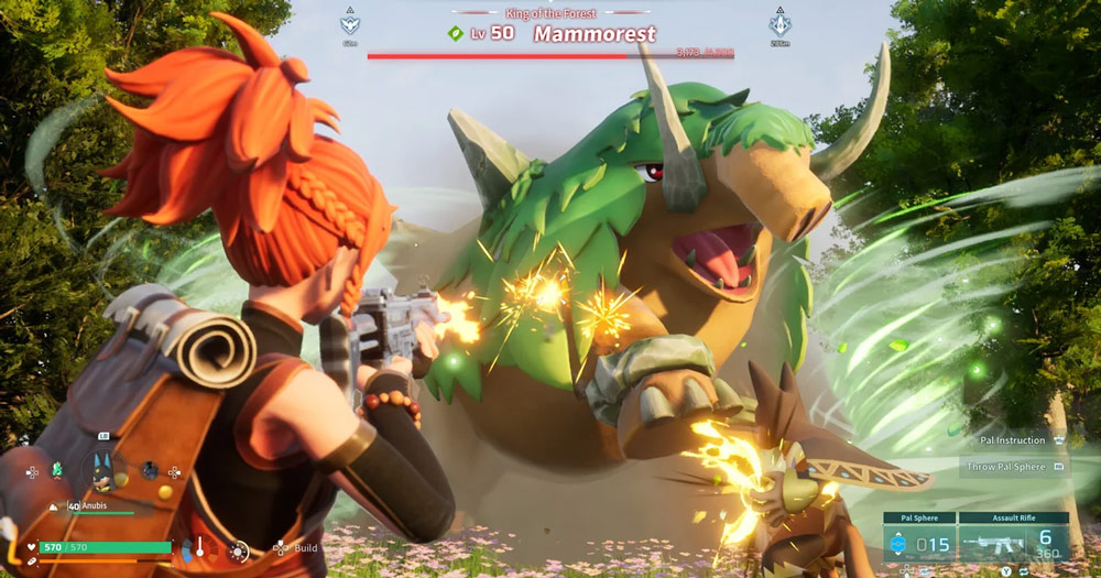 The game is set in an open world populated with animal-like creatures called "Pals", which players can battle and capture to use for base building, traversal, and combat.
