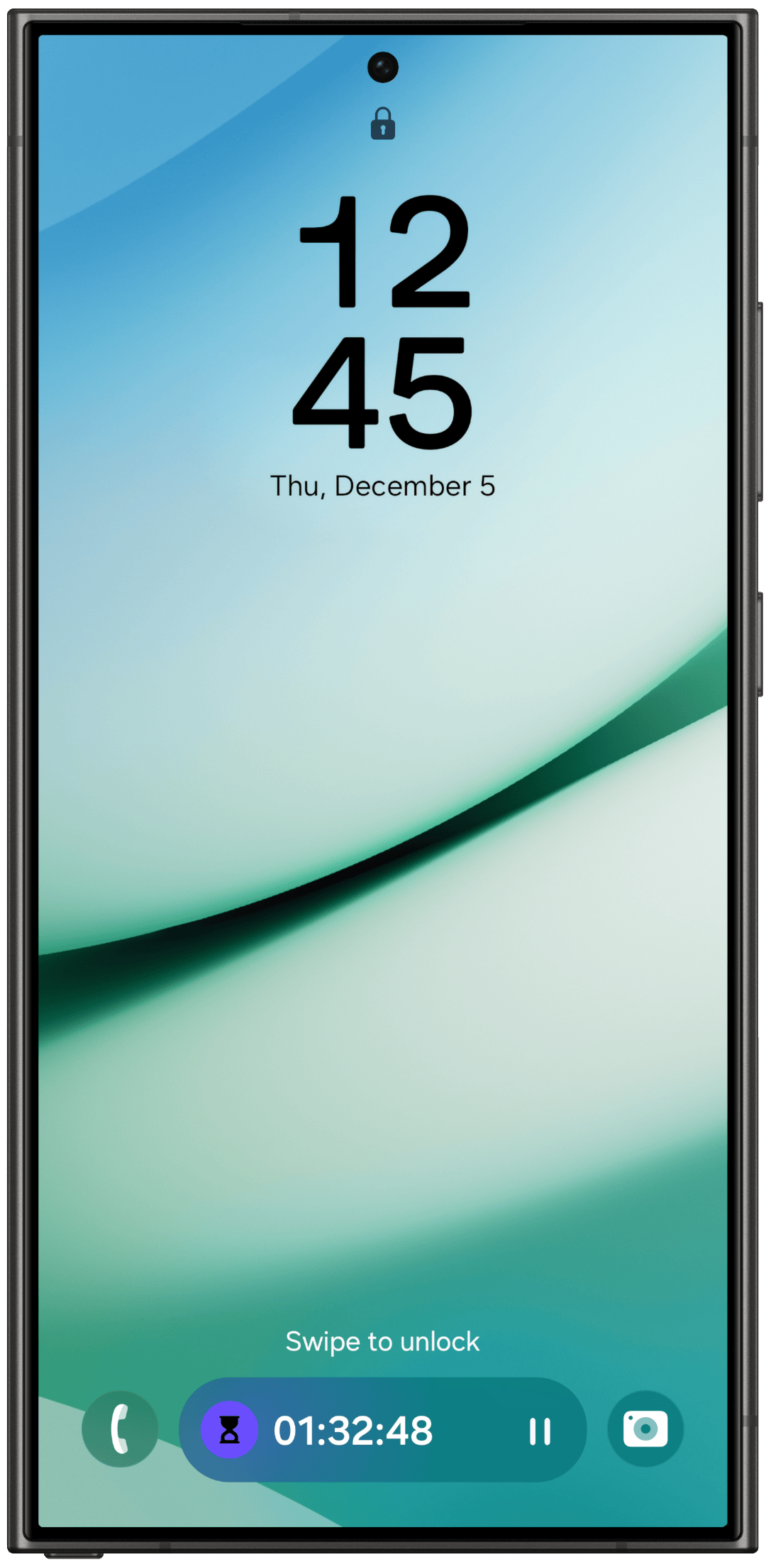 screen showing the Now Bar