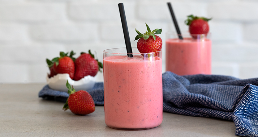 Smoothie με φράουλα και ακτινίδια