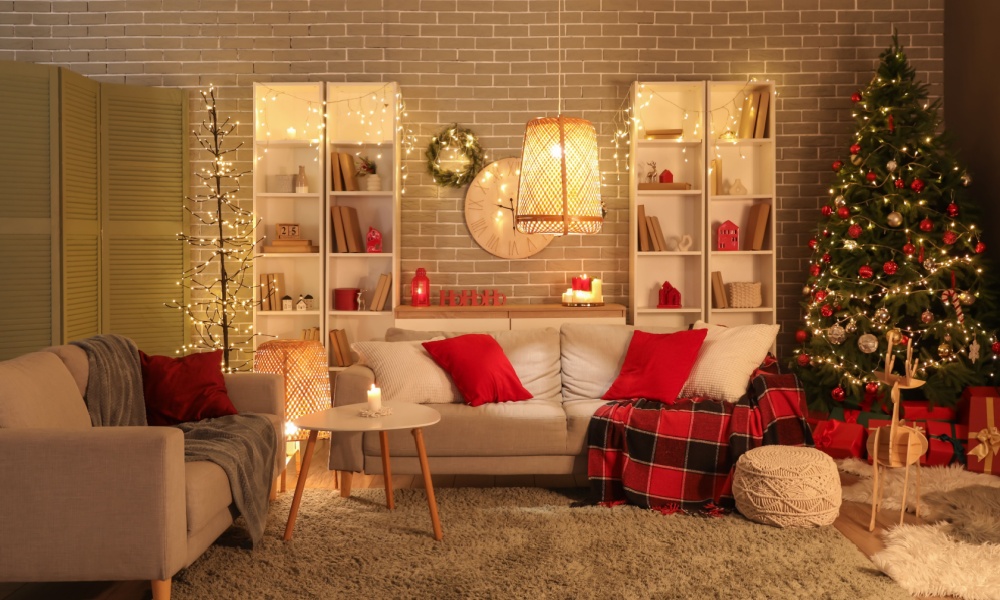 cozy Christmas living room