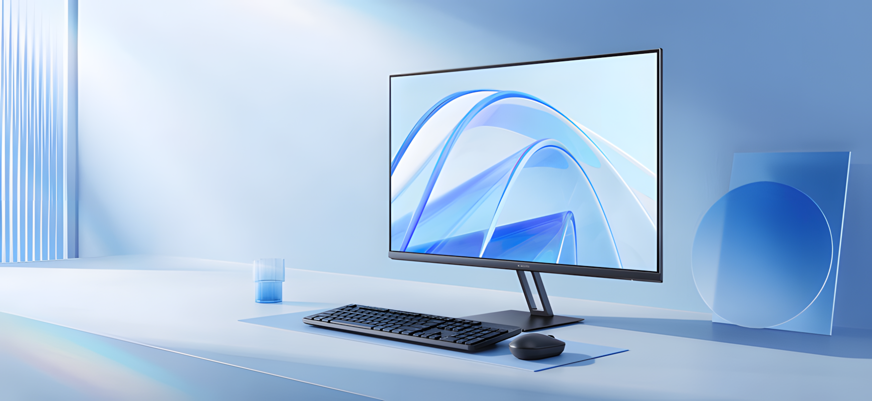 A24i and A27i key visual blue desktop