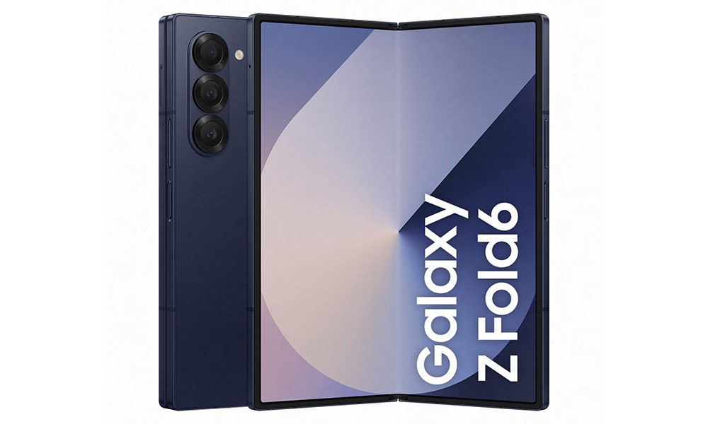 The main screen and folded of Z Fold6 in Navy Blue