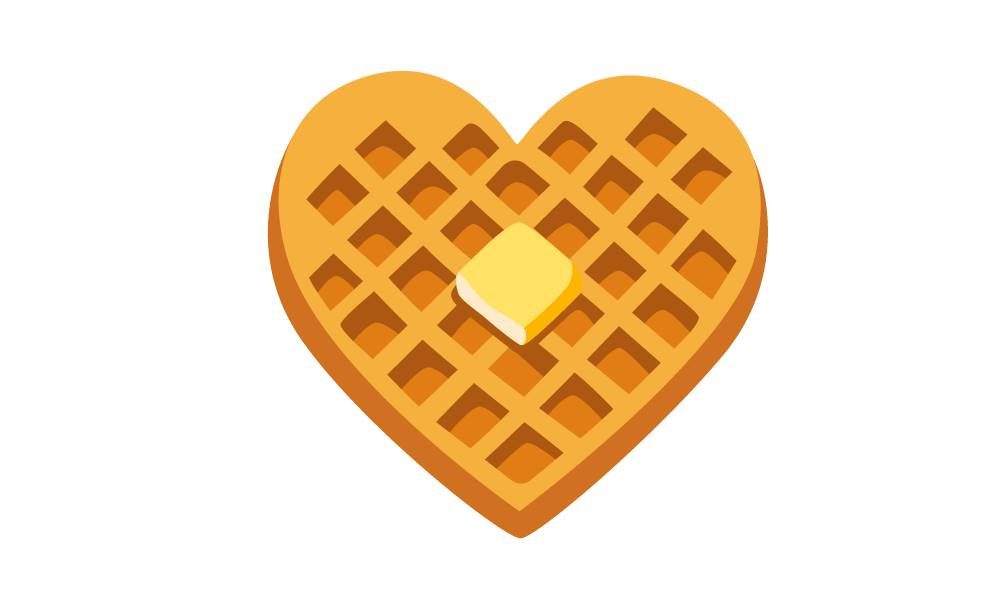 A waffle heart