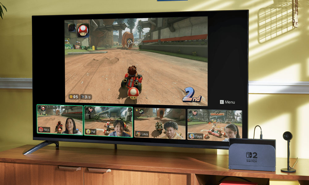 Game Chat on a big screen with a switch 2 Console