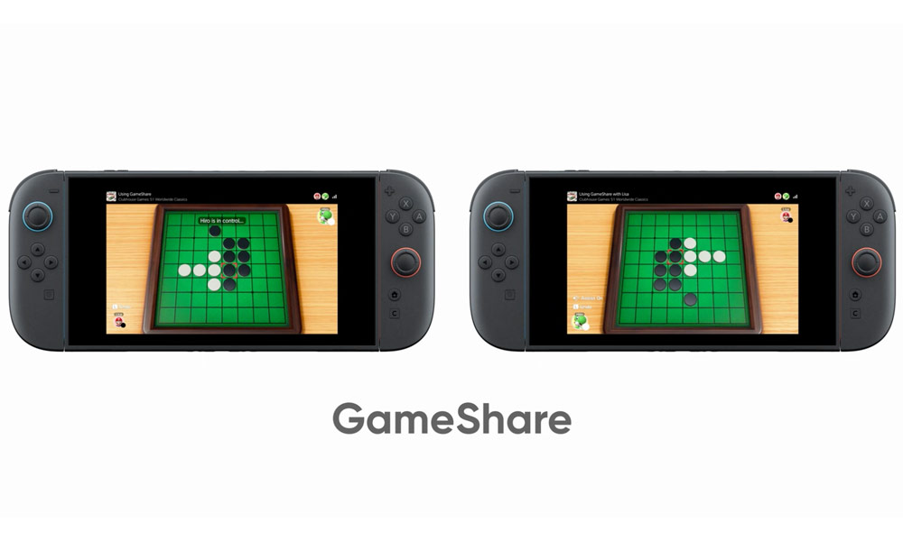 Game Share shown on two Nintendo Switch 2