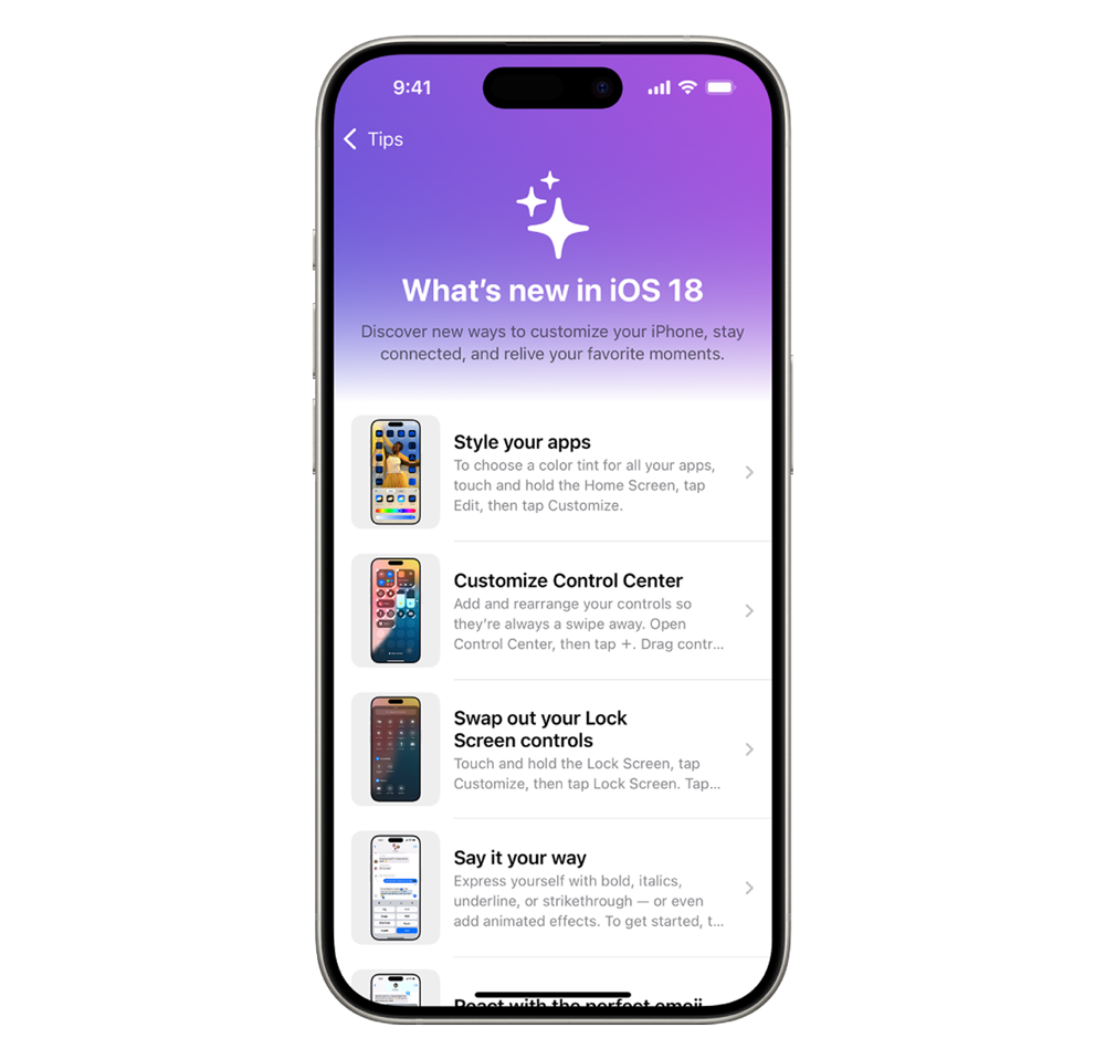 View collections of tips in the Tips app that help you get the most from your iPhone. You can also get notifications every once in a while so you can keep learning new things over time.