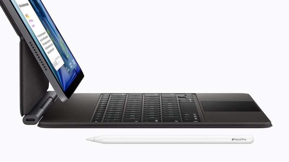 Apple Pencil and Apple Magic Keyboard