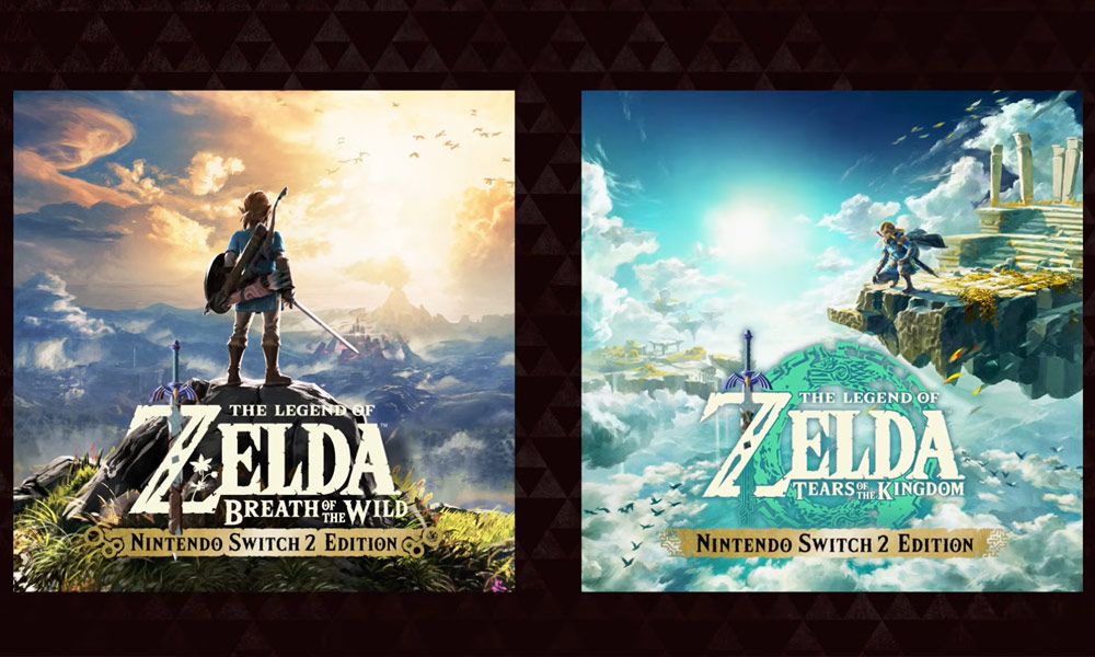 Nintendo Switch 2 Edition of Legend of Zelda Tears of the Kingdom and Breath of the Wild