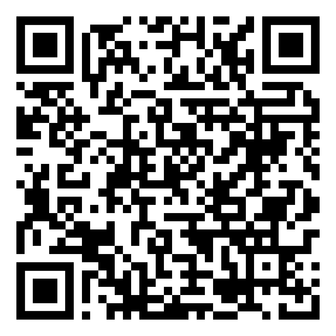QR code for scanning and