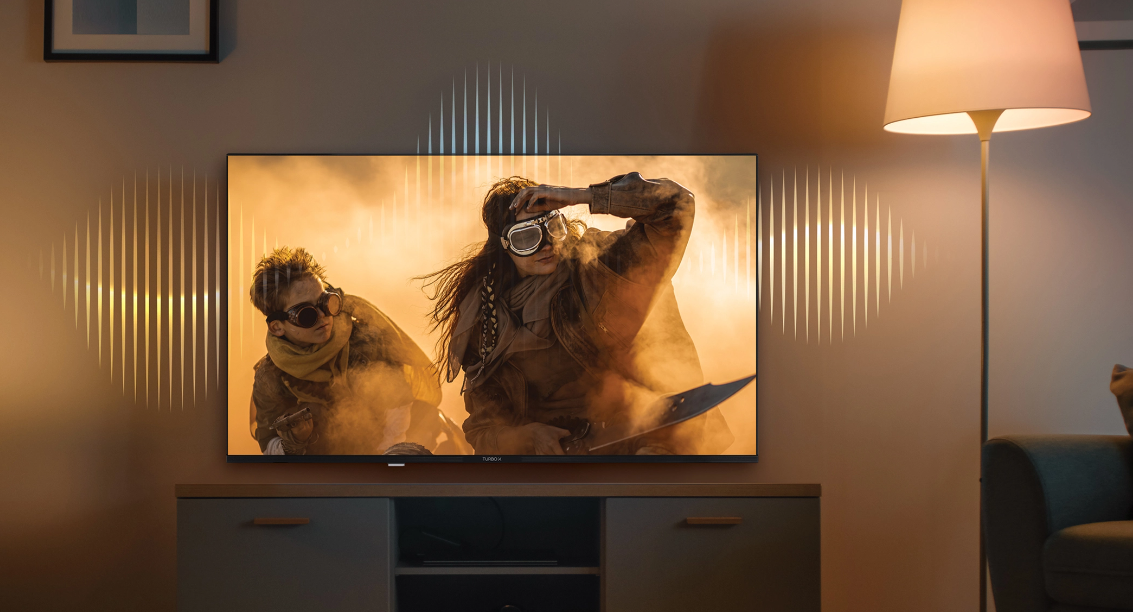 A Turbo-X TV with sound graphics
