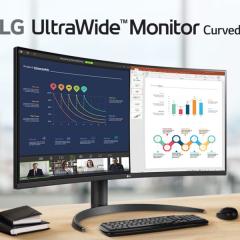 The 21:9 UltraWide™ WQHD (3440 x 1440) curved monitor is great for work. The widescreen allows you to see everything you're working on, with multiple windows open, all on one screen.