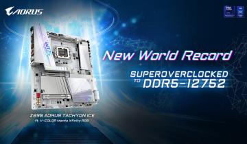 GIGABYTE Z890 AORUS TACHYON ICE New DDR5 OC Record