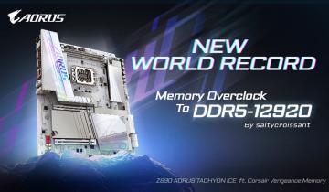 Z890 AORUS TACHYON ICE Unleashes DDR5-12920: A New Era of Overclocking 
