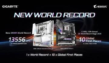 GIGABYTE Achieves DDR5 World Record and 10 Global First Places in Overclocking at COMPUTEX 2026